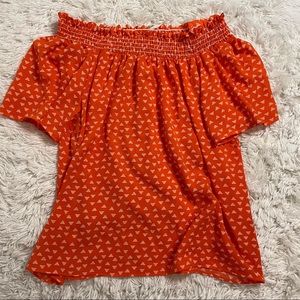 Neon orange pattern blouse by gilli
